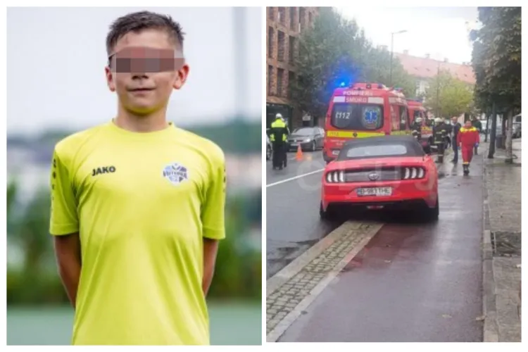 Mii de clujeni se roagă pentru micul fotbalist de 12 ani accidentat grav pe trotuar de un Mustang în centrul Clujului: „Eduard, ești puternic!”
