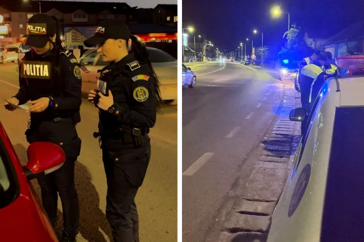 Acțiune spectaculoasă de poliției clujene în Florești: Amenzi de 9.000 de lei, două permise reținute și o femeie prinsă cu alcoolemie uriașă la volan