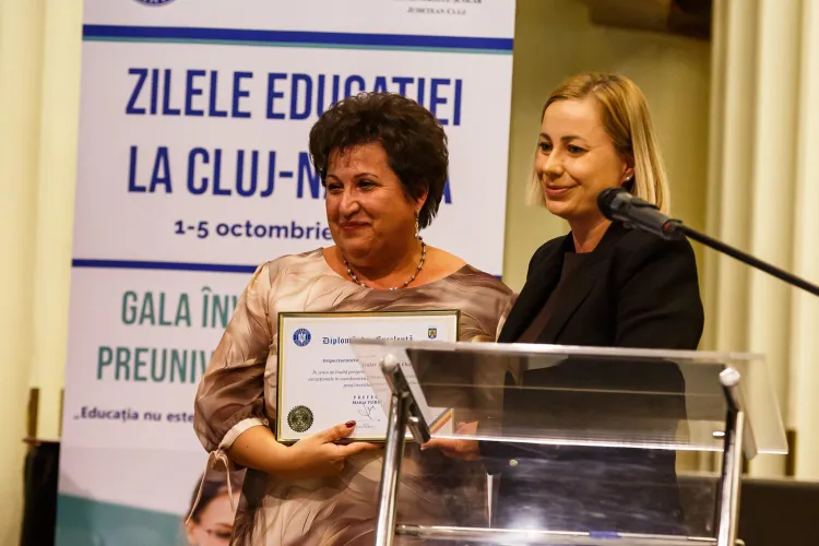 Marinela Marc, șefa ISJ Cluj, în lacrimi, la Gala Învățământului Preuniversitar clujean: „Ați demonstrat că leadershipul în educație înseamnă echilibru”