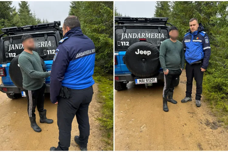 Intervenție spectaculoasă a jandarmilor clujeni: După un apel disperat la 112, aceștia au găsit în doar 30 de minute un bărbat rătăcit în pădure