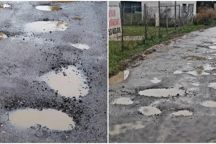 FOTO. La nici 20 de kilometri de Cluj-Napoca, oamenii se simt ca în 1992. Strada care arată ca după bombardament: „Situația e tot mai gravă”