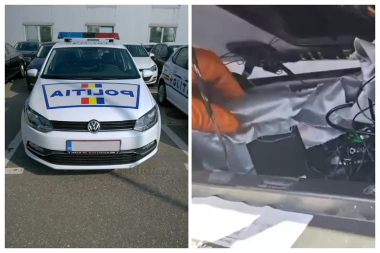 VIDEO. Așa ceva? Mașina de poliție avea montat ascuns în portiere un sistem de înregistrare audio-video: „Fiți mai atenți, că ardem și probele și colegii”