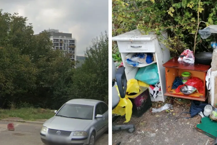 Baracă improvizată din gunoaie în Cluj! Locatarii din Zorilor, disperați: „Ne e frică să mai lăsăm copiii în fața blocului!”