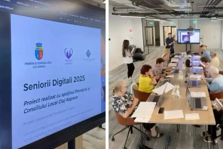 VIDEO. Seniorii clujeni revin în bănci pentru cursuri digitale GRATUITE! Cum să plătești taxe și să comunici online fără stres
