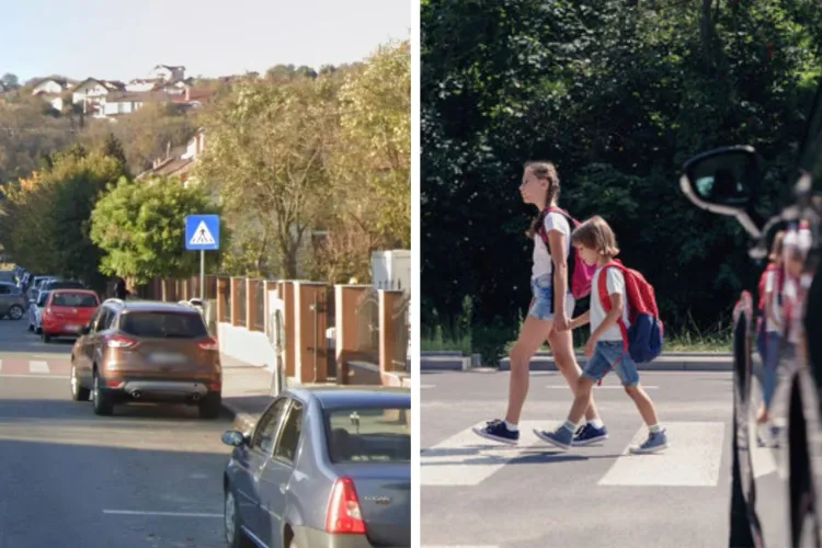 Copiii nu sunt în pericol doar lângă școlile din Cluj: Vizibilitate redusă la trecerile de pietoni din oraș din cauza mașinilor parcate!