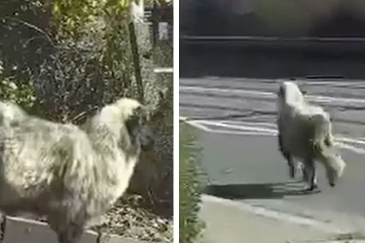 VIDEO. Scene unice în Cluj-Napoca! Oaia rătăcită care încurcă traficul! Speriată și dezorientată, traversează strada printre mașini 