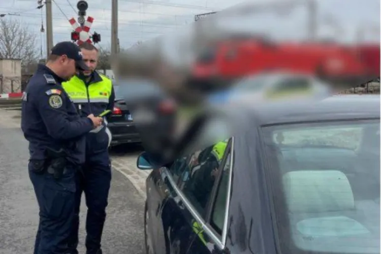 Atenție, șoferi! Poliția Cluj a ieșit pe teren!  Oamenii legii au dat zeci de amenzi și au reținut permise la trecerile de cale ferată