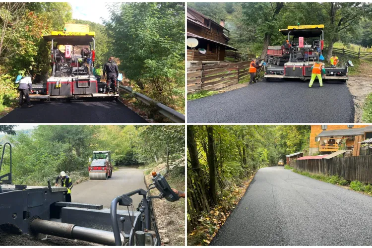 Un drum mult așteptat din Cluj, aproape de final! Consiliul Județean asfaltează ultimul tronson, după ani de așteptări și lucrări în etape
