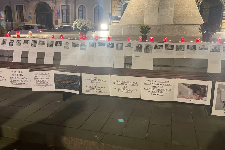 Clujul nu uită ce s-a întâmplat la Colectiv: Zeci de oameni s-au adunat să aprindă o lumânare în memoria celor uciși de corupție, acum 10 ani