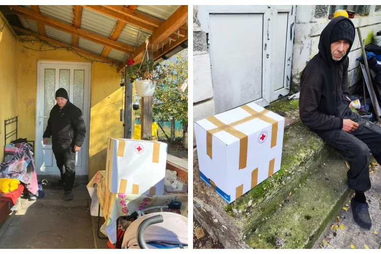 Clujenii cu inimă mare aduc speranță pe mese! Crucea Roșie Cluj a oferit pachete cu alimente zecilor de persoane aflate în nevoie FOTO 