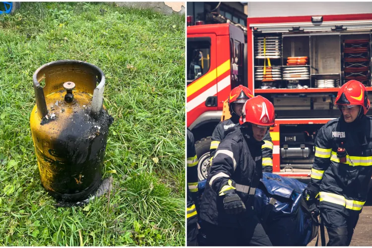 Incendiu provocat de o butelie de gaz într-o localitate din Cluj. Flăcările s-au extins rapid și au cuprins o încăpere - UPDATE