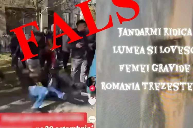 Atenție la dezinformări! Pe internet au început să circule imagini cu mesajul „Jandarmeria a început să bată femeile”. Ce spune Jandarmeria Română