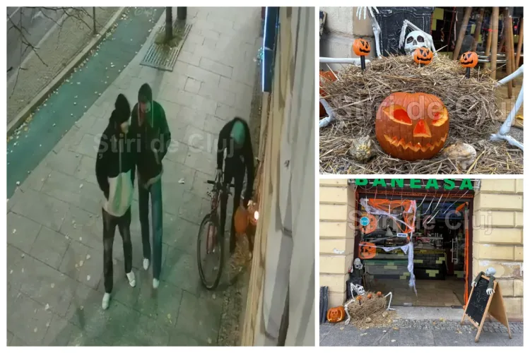 VIDEO LIVE Halucinant! Tineri filmați azi-noapte în centrul Clujului furând un...dovleac: „Chiar orice se fură? Nu faceți nimic, că cineva va distruge”