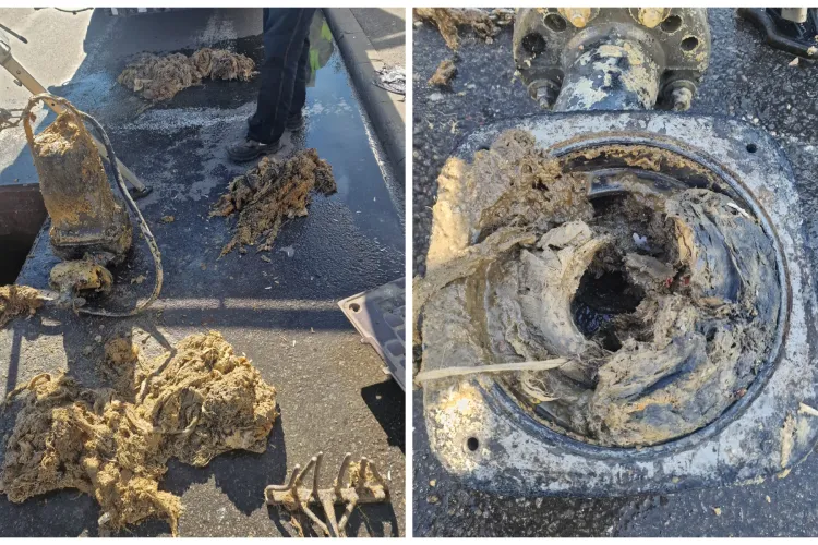 Canalizarea nu e coș de gunoi! Stația de pompare din Florești, curățată după o nouă avarie