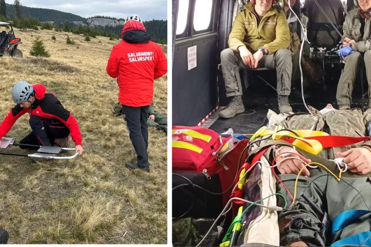 Alertă pe munte! Salvamontiști și militari din Cluj au luat parte la un exercițiu aeromedical impresionant în zona Vlădeasa