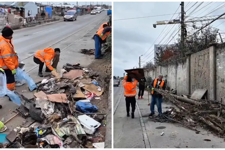 Acțiune amplă de salubrizare într-o zonă din Cluj-Napoca unde „curățenia ține doar dacă e făcută mereu”: Zeci de tone de deșeuri ridicate VIDEO