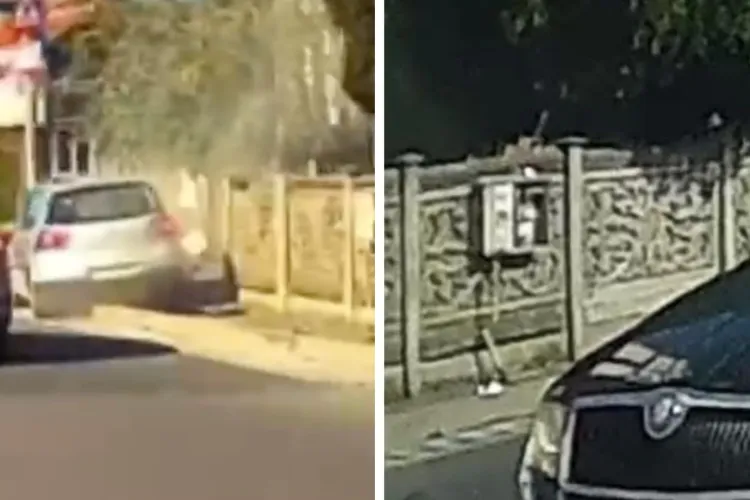 VIDEO. Accident cu risc major în Cluj: Mașină scăpată de sub control lovește gardul și rupe conducta de gaz