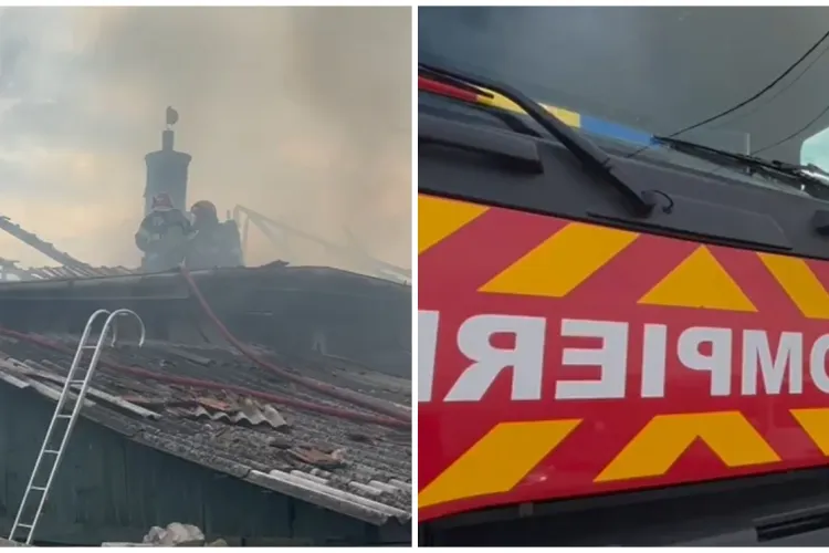 Flăcările care a mistuit o casă și o anexă din Cluj-Napoca au fost lichidate! Incendiul a fost provocat de lucrări efectuate cu un aparat de sudură