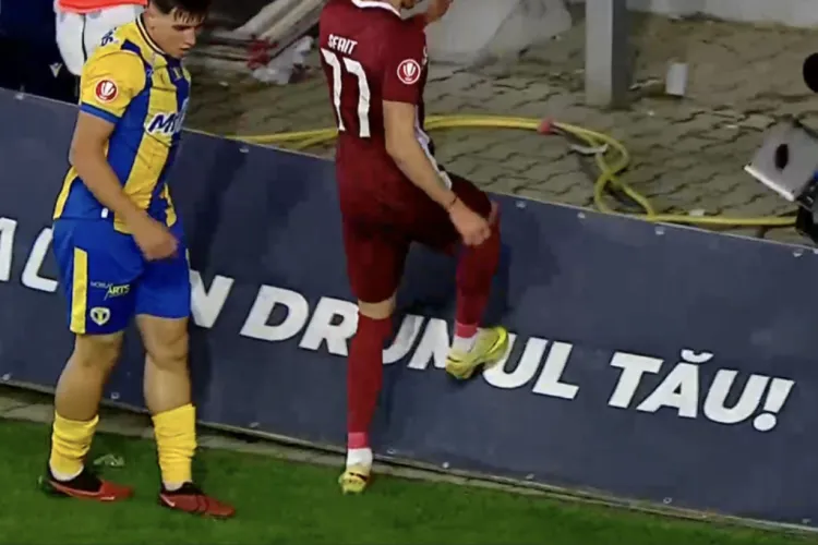 Criză de nervi la CFR Cluj! Andres Sfaiț a explodat pe teren și a provocat un incident șocant cu un fotograf la Ploiești