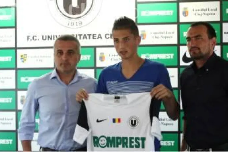 Atacantul Gicu Grozav a fost prezentat oficial la Universitatea Cluj