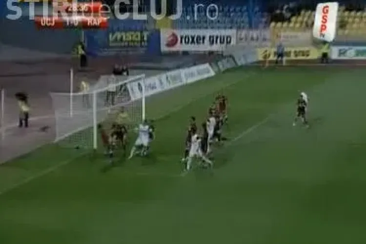Autogol Rui Duarte! Claudiu Niculescu a centrat si rapidistul a inscris U Cluj - Rapid 1-0 VIDEO