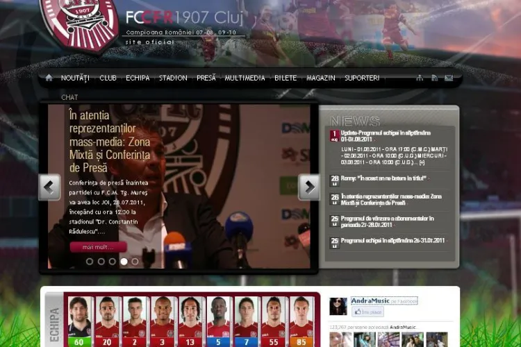 Andra se promoveaza in randul fanilor echipei CFR Cluj - FOTO