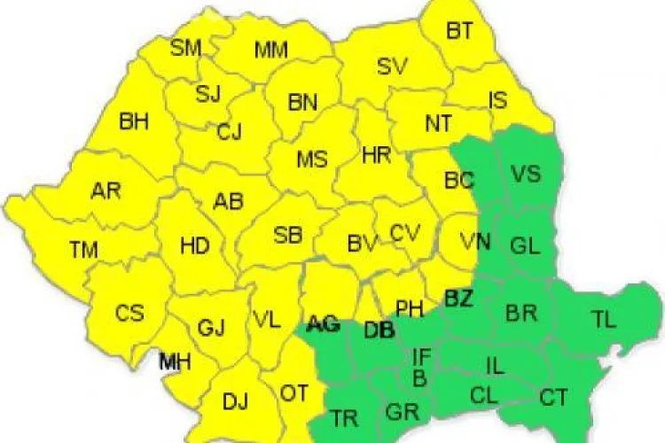 Vin furtunile! Cod galben de ploi in judetul Cluj