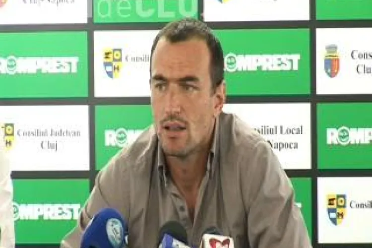 Antrenorul Universitatii Cluj, Ionut Badea: Presiunea suporterilor ne va ajuta sa castigam trei puncte in meciul cu Rapid - VIDEO