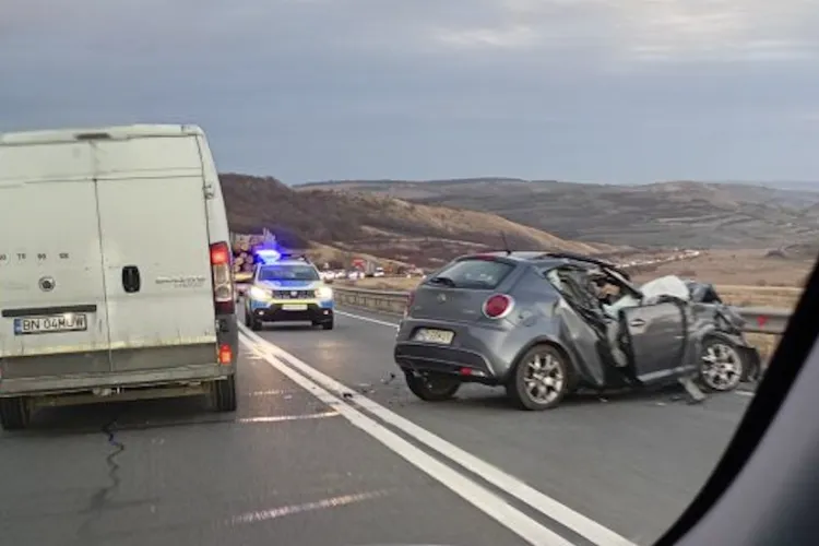 VIDEO. Accident grav în Cluj! O mașină a fost făcută praf după un impact violent: Care a fost starea șoferului