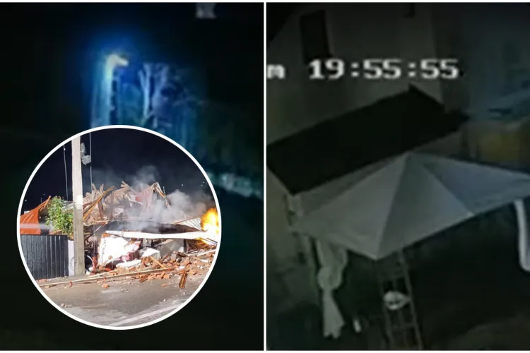 VIDEO. Momentul exploziei din Dej, surprins de camerele de supraveghere. „A sunat ca o bombă!”