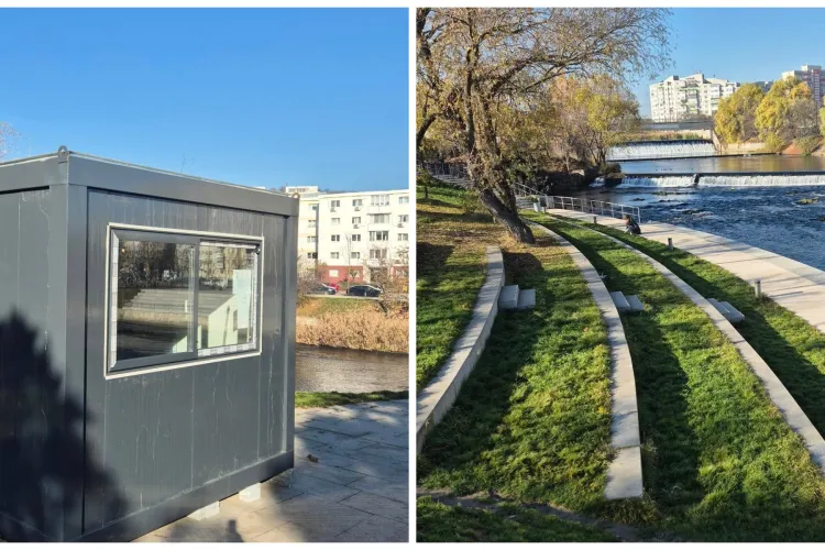 O gheretă acuzată că umbrește priveliștea clujenilor spre Someș. Activistul Adrian Dohotaru: „Mutați-o să vedem râul”/ „Vom vinde alimente sănătoase”