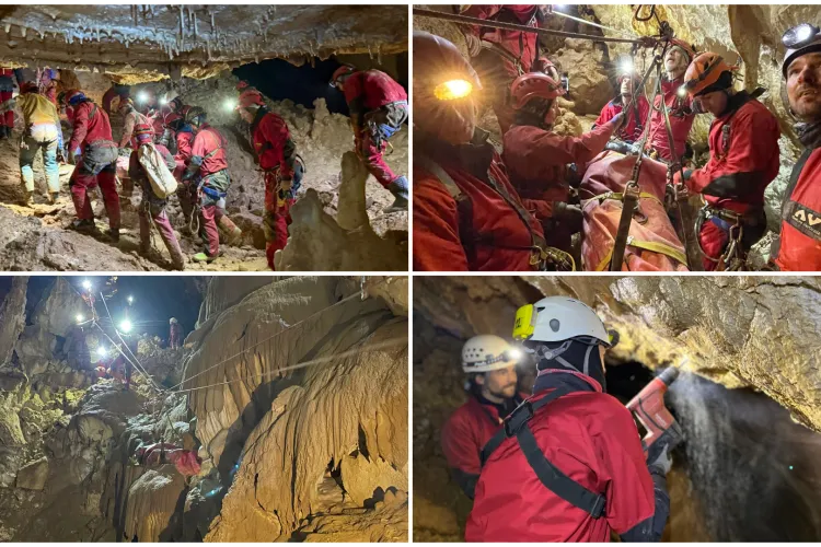 Speologii din Cluj au coordonat un exercițiu impresionant: Echipaje din 5 județe au fost testați contracronometru. Cum s-a terminat acțiunea
