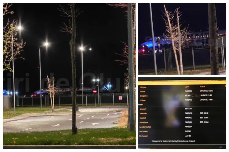 OFICIAL: Ce s-a întâmplat azi-noapte la aterizarea cursei Bergamo pe Aeroportul Cluj: „Doamnei copilot i s-a făcut rău”/Aeroportul Cluj, închis o oră VIDEO