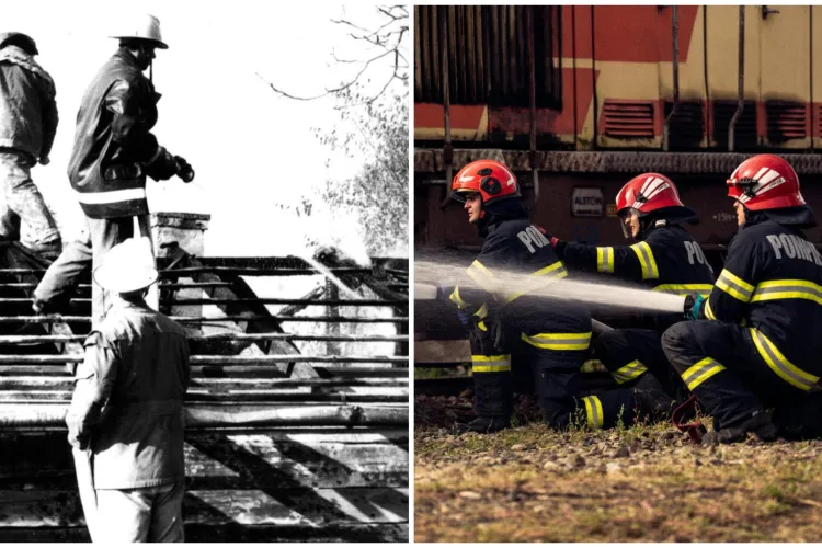 ISU Cluj, atunci și acum! Imagini de senzație cu pompierii care au intervenit în situații critice FOTO