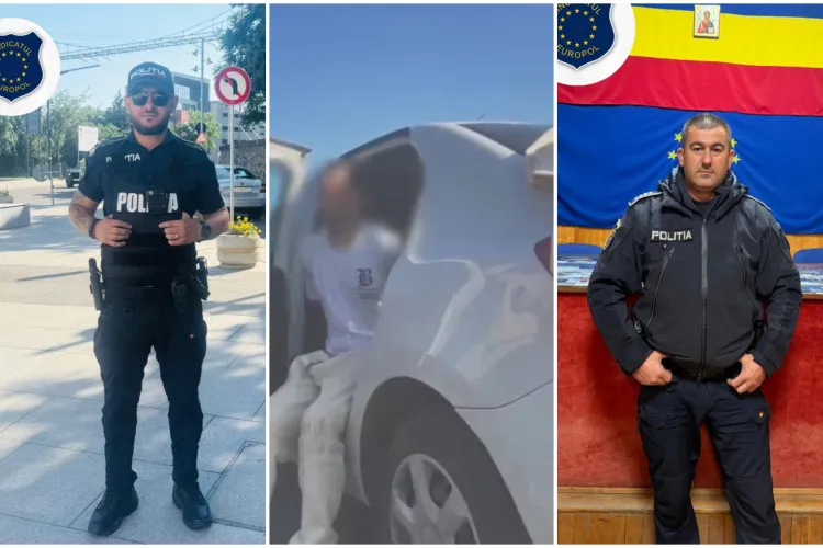 VIDEO. Ei sunt polițiștii eroi din Cluj care au prins un hoț luat la ocazie de un șofer cu suflet mare. Paguba făcută era uriașă!