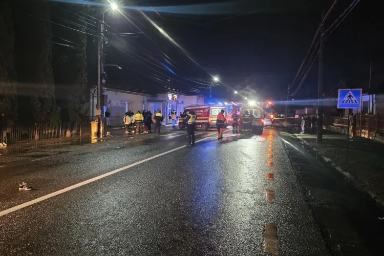 VIDEO. Cum s-a produs accidentul grav din Poieni Cluj, în care trei tineri au fost răniți pe trecerea de pietoni de un șofer băut
