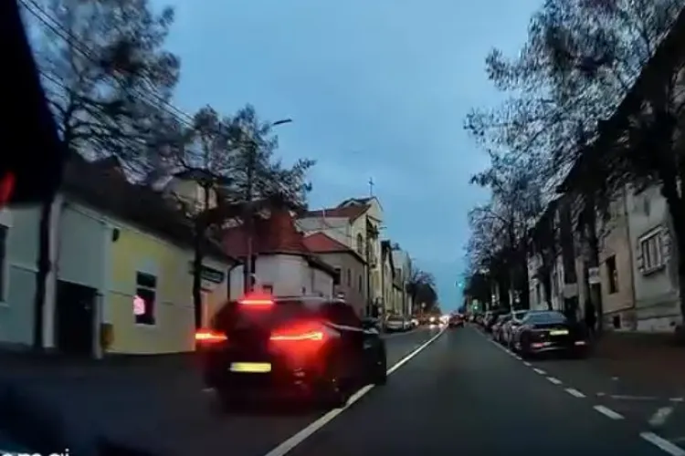 Și femeile pot conduce agresiv! Un „tanc” BMW încalcă una după alta regulile pe strada Brâncuși din Cluj-Napoca VIDEO