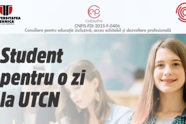 Fii student pentru o zi la UTCN! Liceenii sunt invitați să descopere viața universitară la Cluj, din interior: Decide singur dacă îți place!