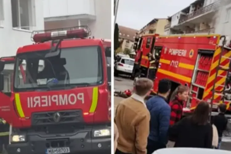 VIDEO. Incendiu puternic într-un apartament din Florești, Cluj! 30 de persoane, evacuate. O femeie găsită în interior, intoxicată cu fum și cu arsuri