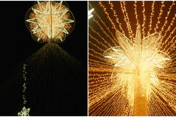 Târgul de Crăciun din Cluj-Napoca a îmbrăcat „straie” de sărbătoare. Noua cupolă cu lumini face uitate târgurile de Crăciun de la Craiova sau Sibiu