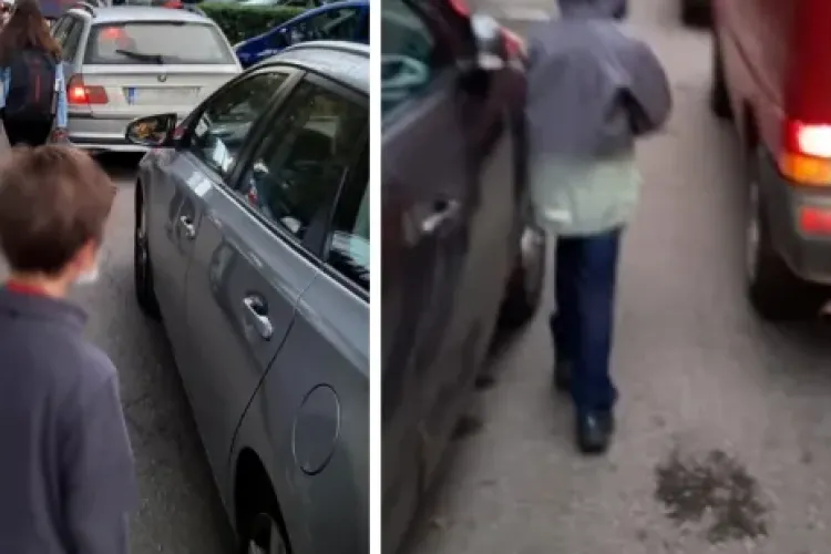 O stradă din Cluj-Napoca este sufocată de mașini! Accesul la o școală este îngreunat: „Se pot lua ceva măsuri?”