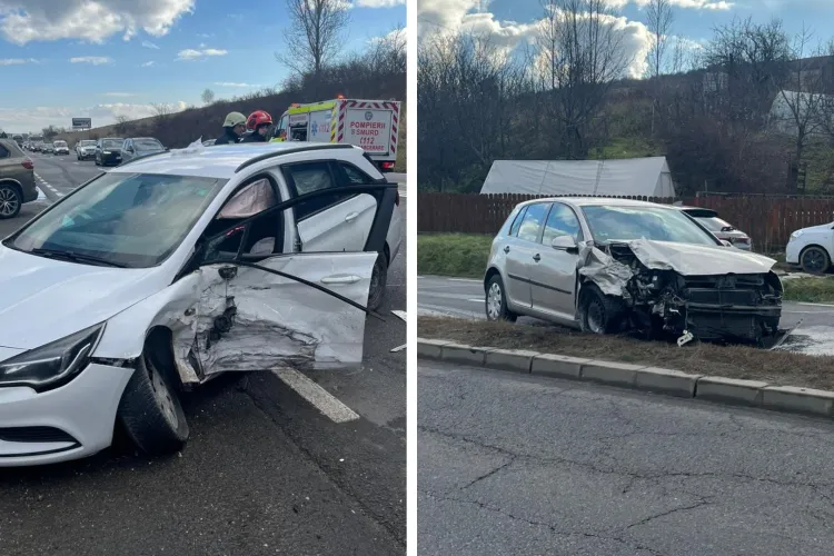 Accident grav în Cluj-Napoca! Impact violent în Vâlcele! Două femei rănite, pompierii au intervenit cu descarcerarea și SMURD