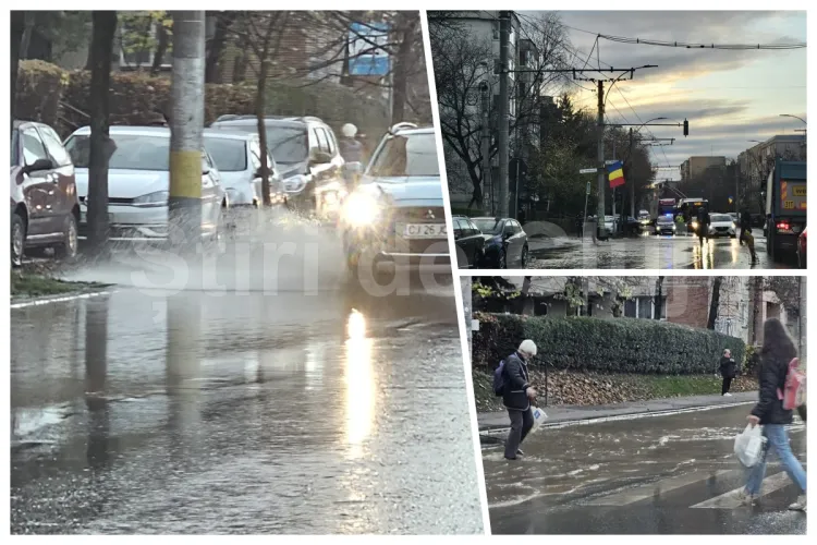 VIDEO Incredibil: Compania de Apă Someș a „reparat” azi-noapte conducta pe Titulescu, iar azi a crăpat din nou! Strada, din nou inundată:„Verifică cineva?”
