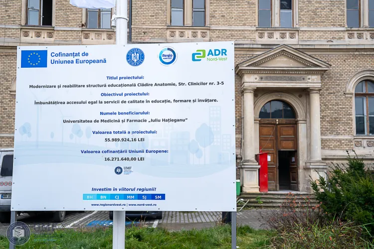 Reabilitare în ritm alert la UMF Cluj! Clădirea „Anatomia” se transformă: „Își recapătă strălucirea de altădată”