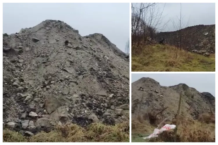 VIDEO. Clujeanca din Florești caută disperată vinovatul care i-a distrus gardul și stâlpii de casă, după ce a pus un munte de pământ pe terenul ei