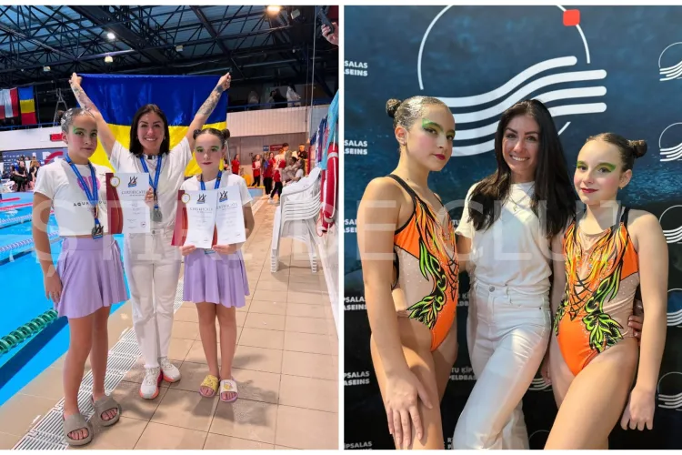 O ucraineancă, refugiată de război, face din Cluj-Napoca scena ei! Femeia transformă înotul artistic într-o capodoperă FOTO/VIDEO