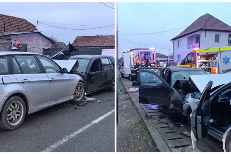 Accident grav între două mașini! Trei persoane implicate, o femeie și-a pierdut viața. Medicii nu au mai putut face nimic pentru ea 