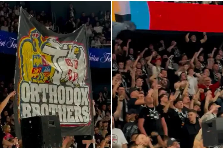 VIDEO. „Frăția ortodoxă” și momentul în care clujenii au scandat numele Serbiei. Cei de la Partizan le-au mulțumit „fraților români”