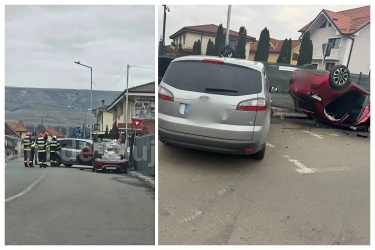 VIDEO. Cum s-a produs accidentul dramatic din Florești, în care o tânără s-a răsturnat cu mașina și o femeie a fost rănită și transportată la spital