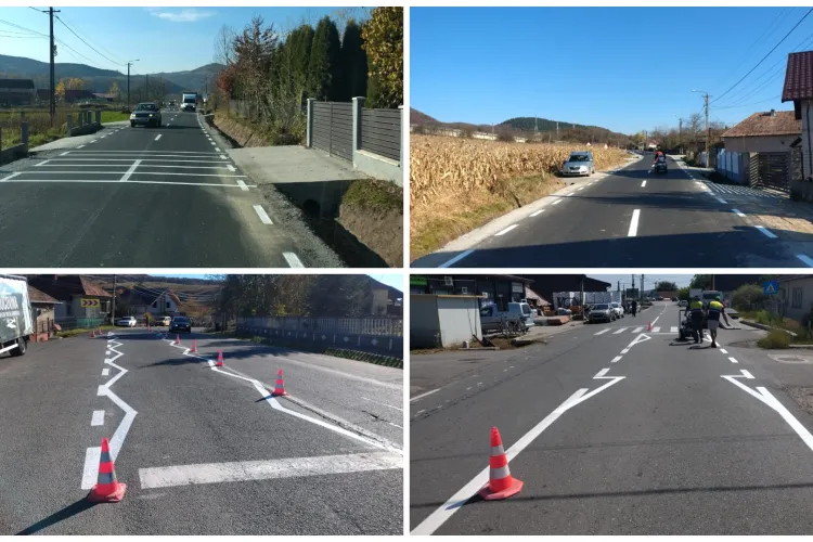 Lucrări importante făcute pe aproape 280 de kilometri în județul Cluj: Ce măsuri s-au luat pentru a avea drumuri mai sigure pentru șoferi și pietoni